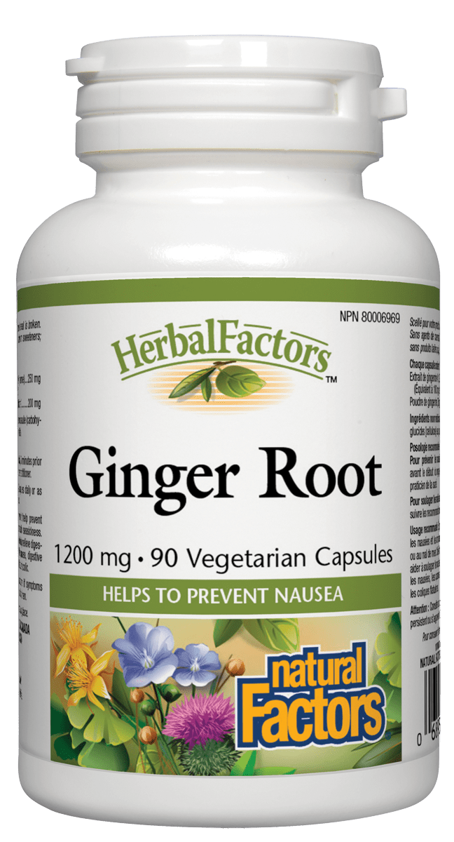 Natural Factors Ginger Root Extract 1200mg 90 V-Capsules