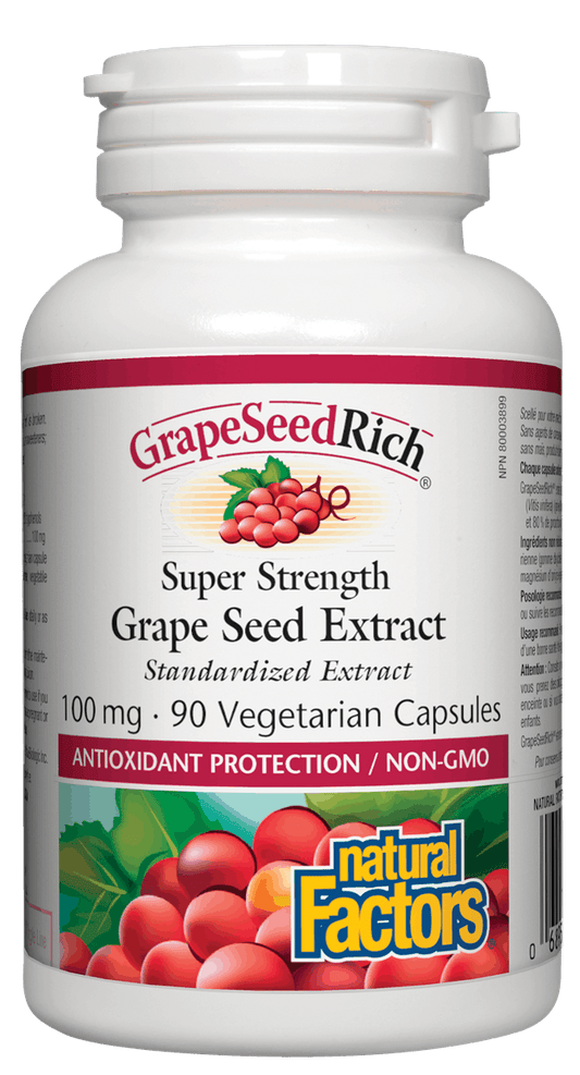 Natural Factors Grape Seed Extract 100mg 90 Capsules