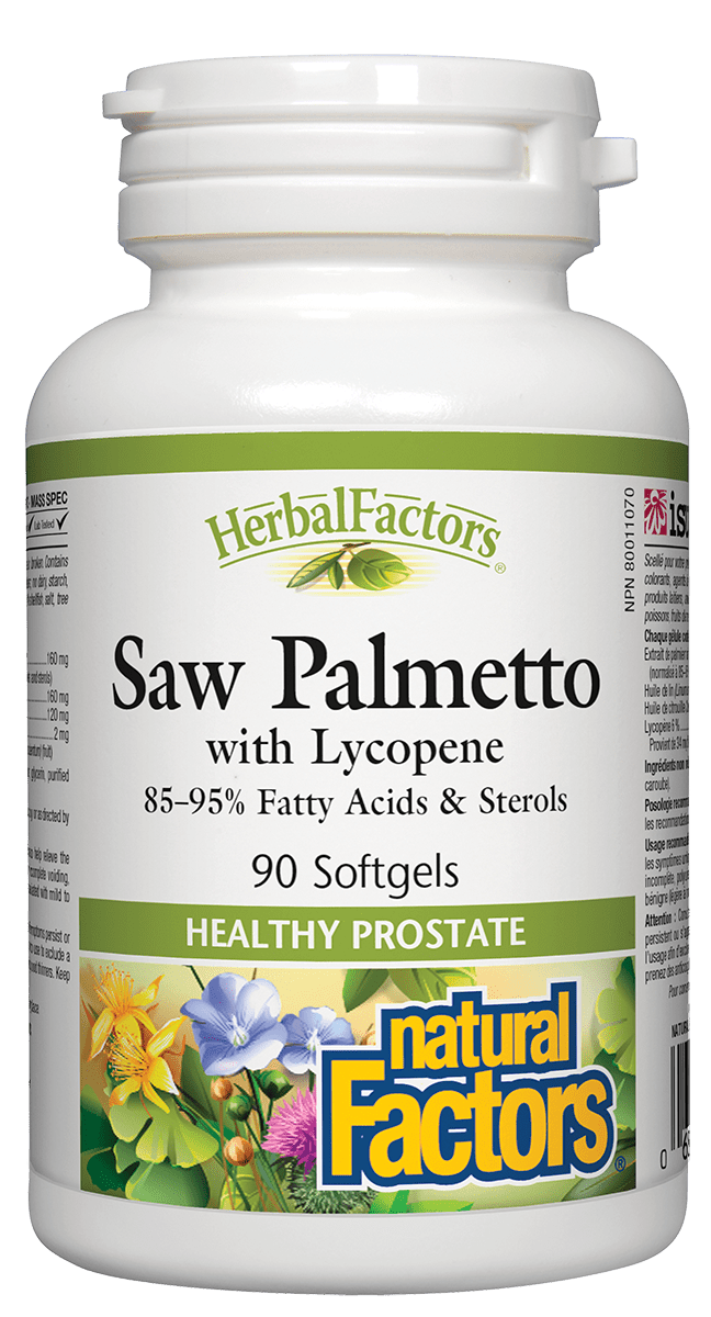 Natural Factors Saw Palmetto w/Lycopene 90 Softgels