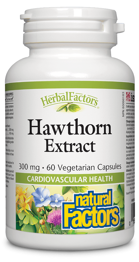 Natural Factors Hawthorn Extract 300mg 60 V-Capsules