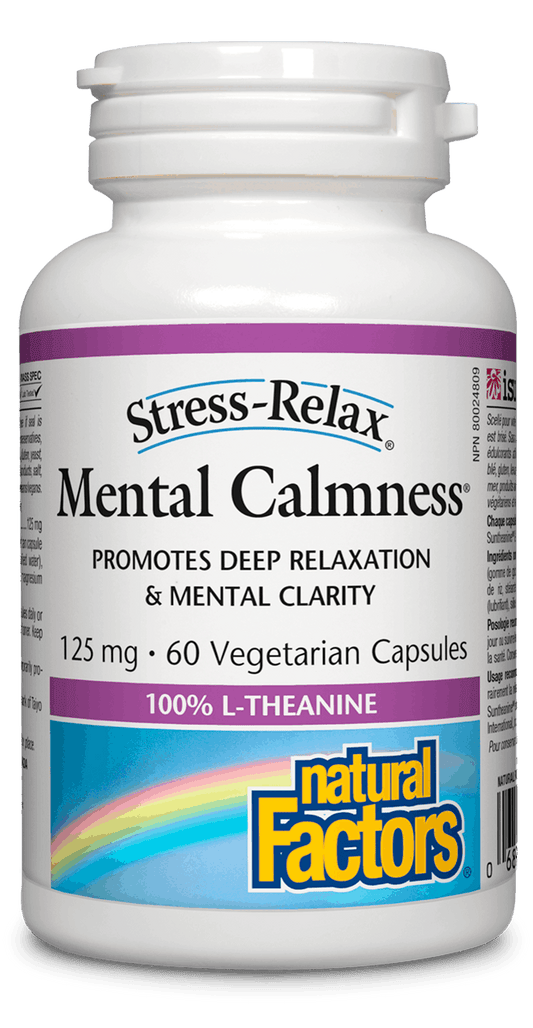 Natural Factors Mental Calmness 125mg Stress Relax 60 V-Capsules