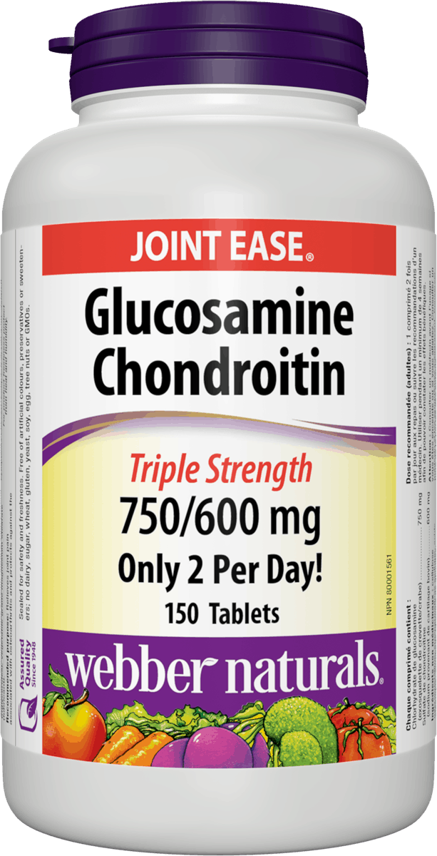 Webber Naturals Glucosamine & Chondroitin, 750/600mg, 150 tabs