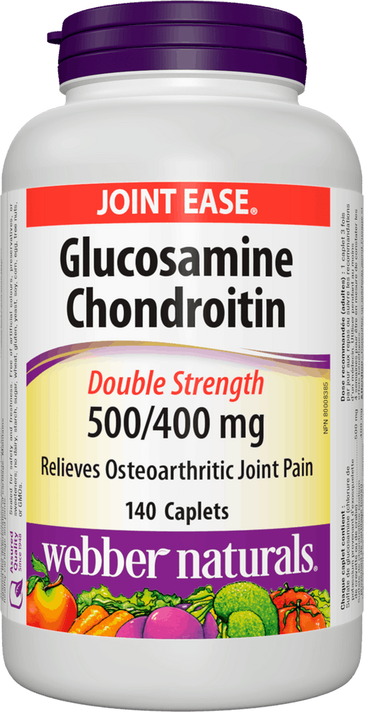 Webber Naturals Glucosamine & Chondroitin Sulfate 500/400 mg, 140 caplets