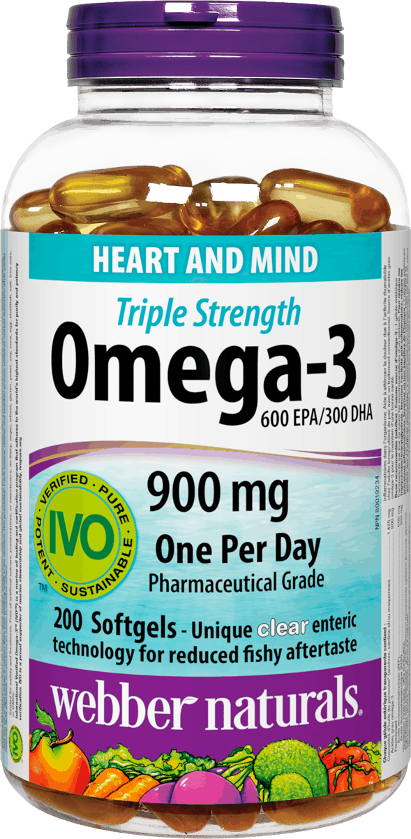 Webber Naturals Triple Concentration Omega-3 900mg, 200 softgels