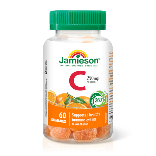 Jamieson Vitamin C Gummies, Tangy Orange  60 gummies