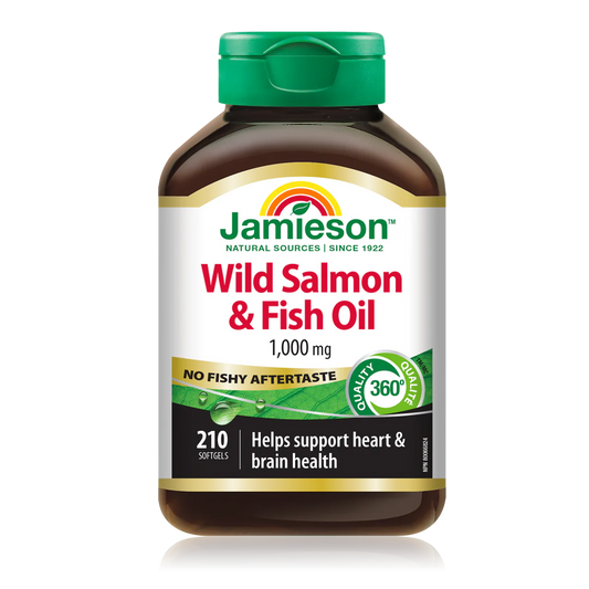 Jamieson Wild Salmon and Fish Oil 1000mg,  bonus 180+20SG
