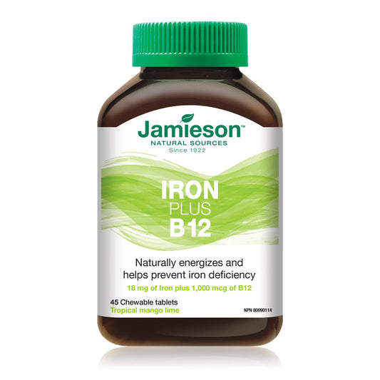 Jamieson Iron + Vitamin B12 Chewable 45's