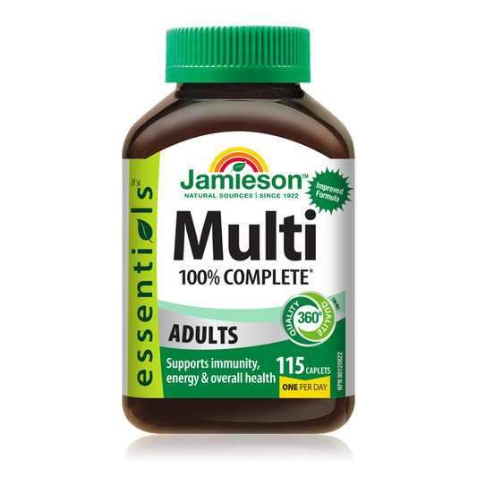 Jamieson Essentials 100% Complete Multivitamin for Adults, 115 caplets