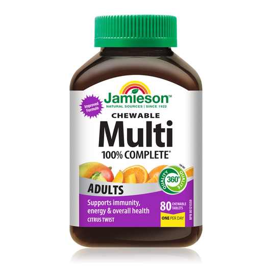 Jamieson 100% Complete Multi 80 Chewable Citrus tabs