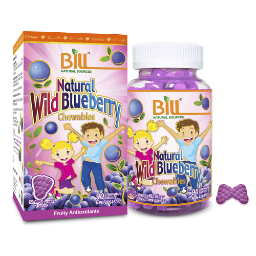 Bill Natural Sources Natural Wild Blueberry 700mg 90 Chewable Tablets