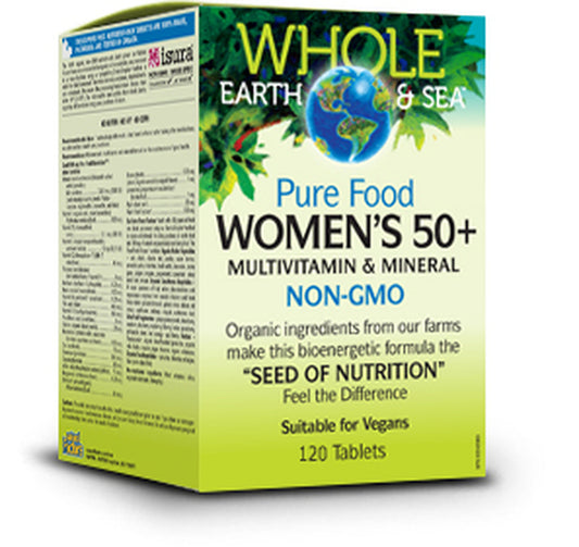 Natural Factors Whole Earth & Sea Women's Multi 50+ 120 Tablets