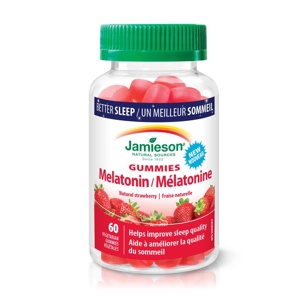 Jamieson Melatonin 60 Veg Gummies Strawberry