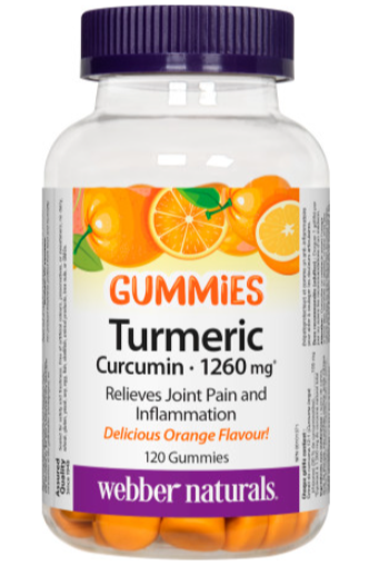 Webber Naturals Turmeric Curcumin 1260 mg Orange, 120 Gummies