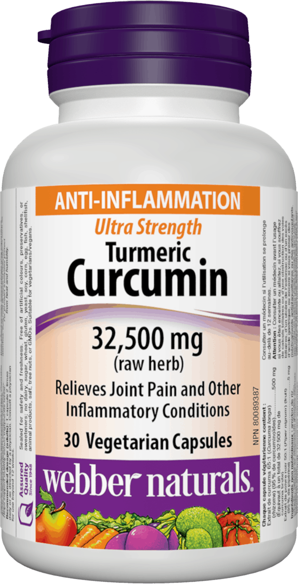 Webber Naturals Turmeric Curcumin 32,500 mg 30 Vegetarian Capsules