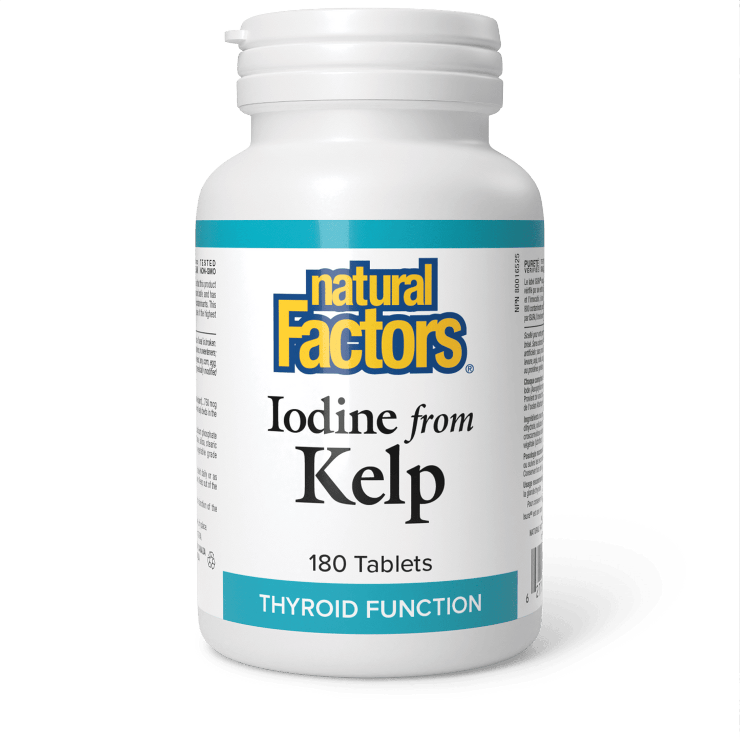 Natural Factors Iodine from Kelp 180 Tablets