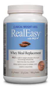 Natural Factors RealEasy with PGX Whey Meal Replacement Chocolate 940g
