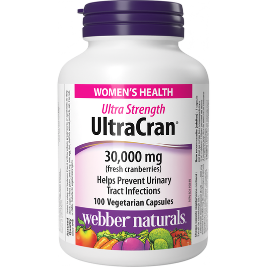 Webber Naturals UltraCran Cranberry 30,000 mg 100 Vegetarian Capsules