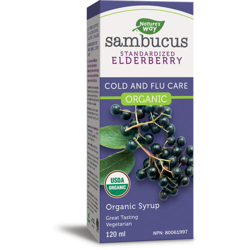Nature's Way Organic Sambucus Cold and Flu Care Syrup 120mL