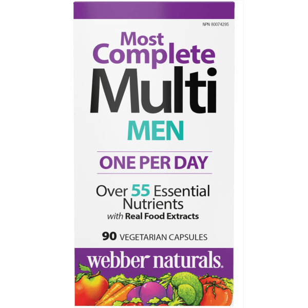 Webber Naturals Men's Most Complete Multi, 90 Vegetarian Capsules