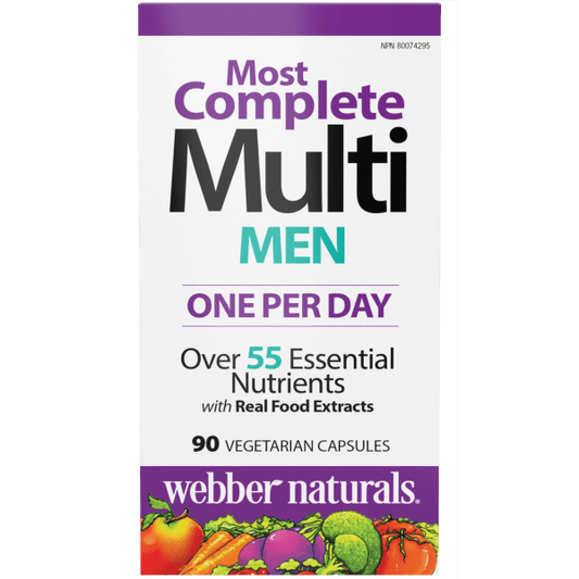 Webber Naturals  Men's Most Complete Multi, 90 Vegetarian Capsules