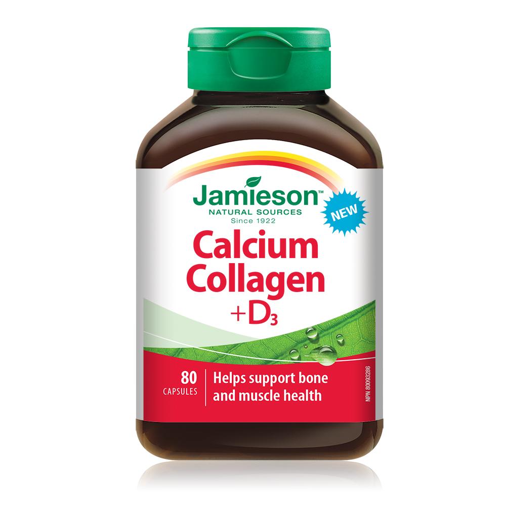 Jamieson Calcium Collagen + D3 80 capsules