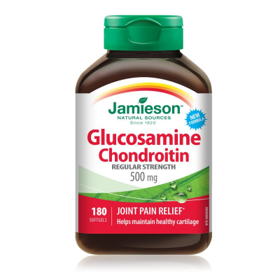 Jamieson Glucosamine Chondroitin 500 mg ?? 180 softgels