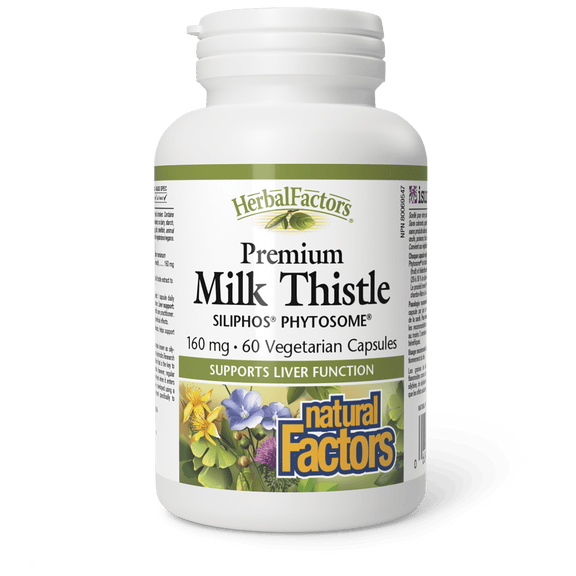 Natural Factors Premium Milk Thistle Siliphos Phytosome 160mg 60 Capsules
