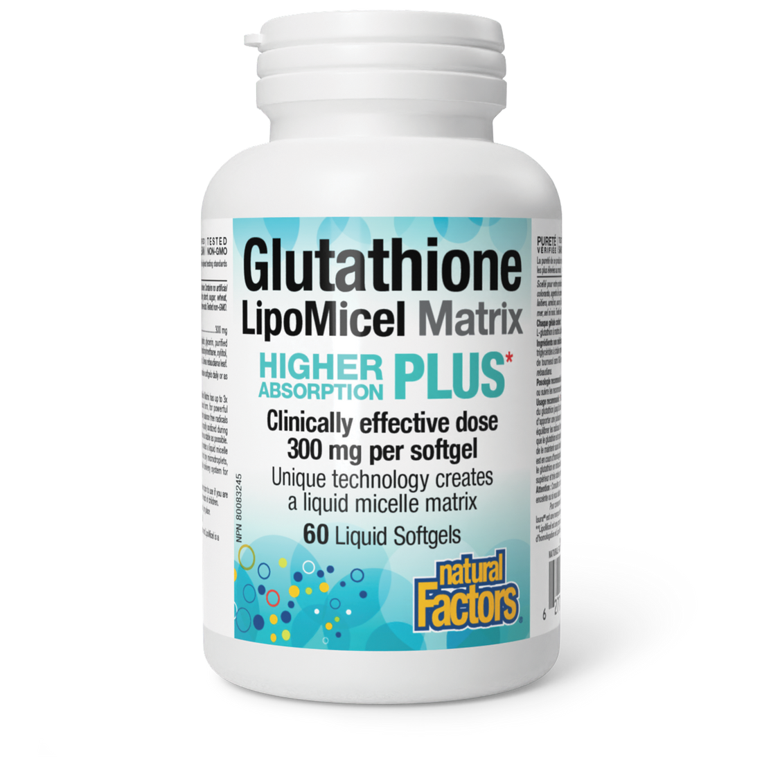 Natural Factors Glutathione LipoMicel Matrix 60 liquid Softgels