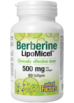 Natural Factors Berberine LipoMicel 500mg 60 Softgels