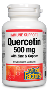 Natural Factors Quercetin 500 mg with Zinc & Copper 60 V-Capsules