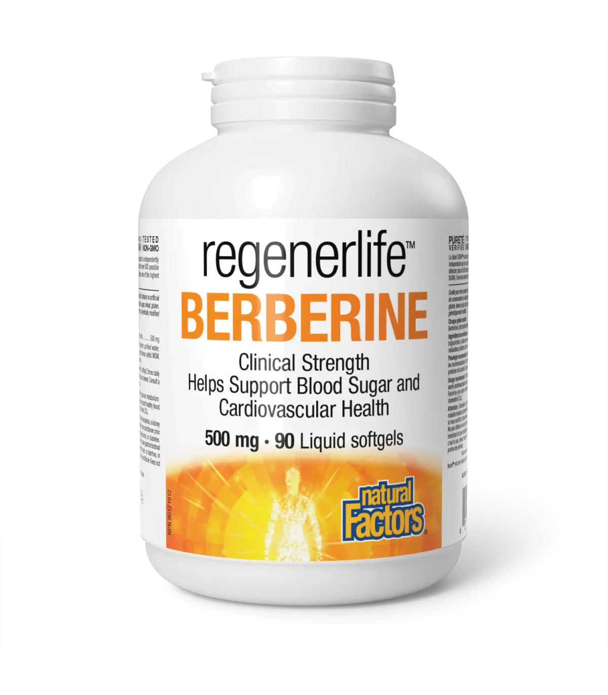 Natural Factors RegenerLife Berberine 500mg 90 Liquid Softgels
