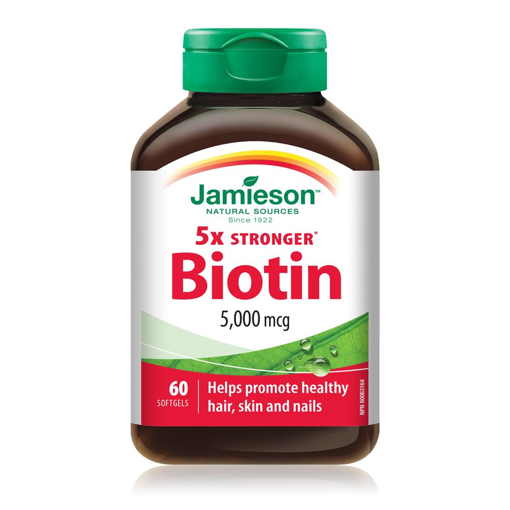 Jamieson Biotin 5000 mcg 60 softgels
