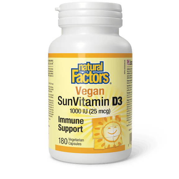 Natural Factors Vegan Vitamin D3 180 V-Capsules