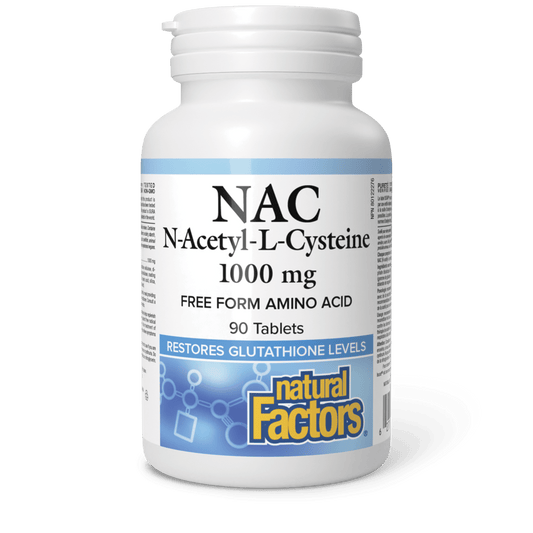 Natural Factors N-Acetyl-L-Cysteine Amino Acid 1000mg 90 Tablets