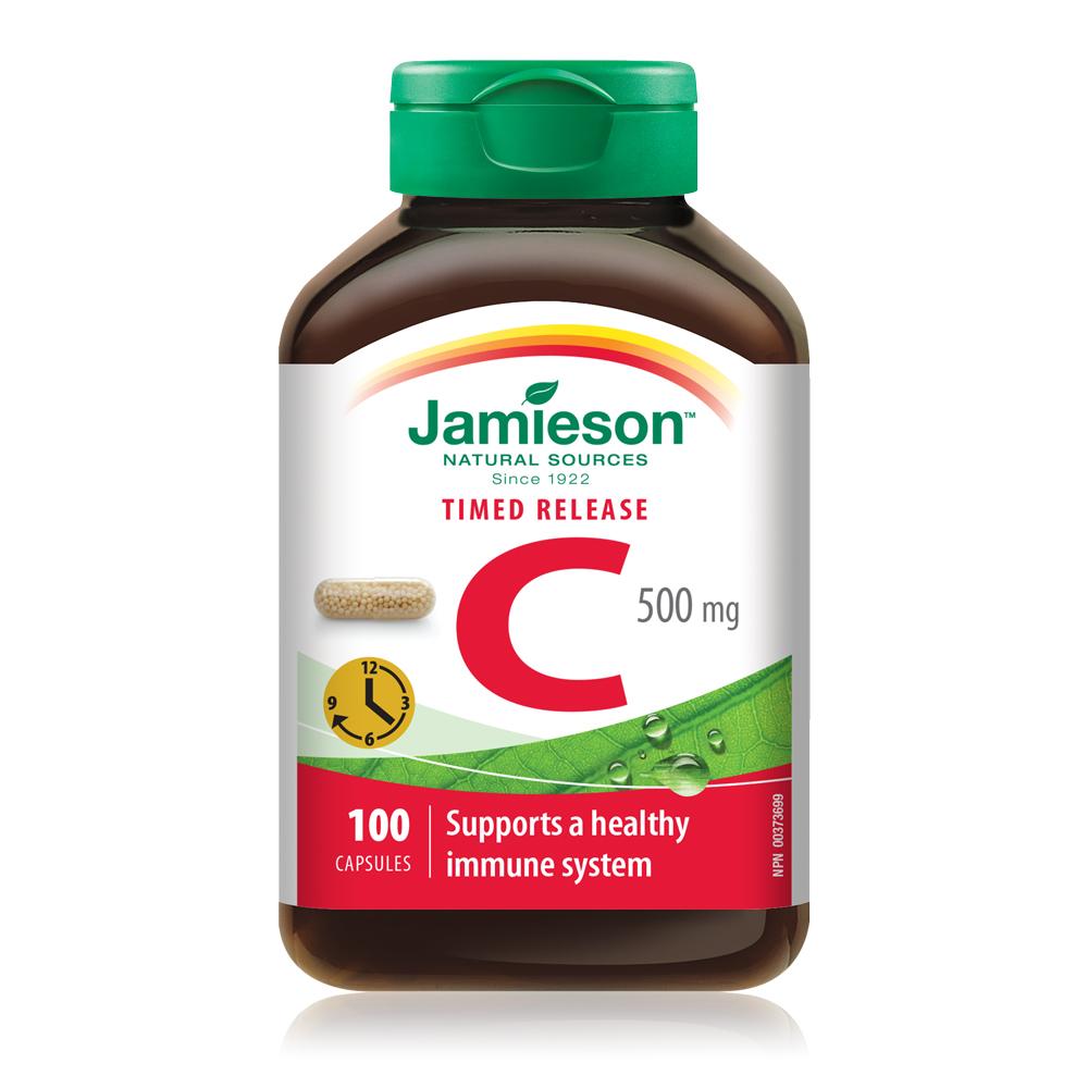 Jamieson Vitamin C, 500 mg, Time Release 100 capsules