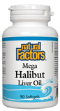 Natural Factors Mega Halibut Liver Oil 90 Softgels