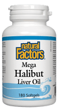 Natural Factors Mega Halibut Liver Oil 180 Softgels