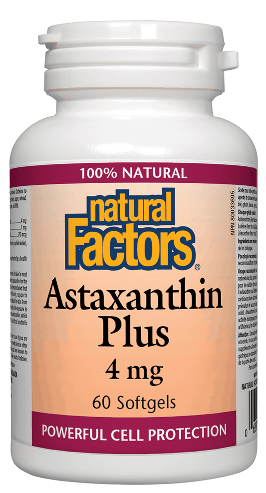 Natural Factors Astaxanthin Plus 4mg 60 Softgels