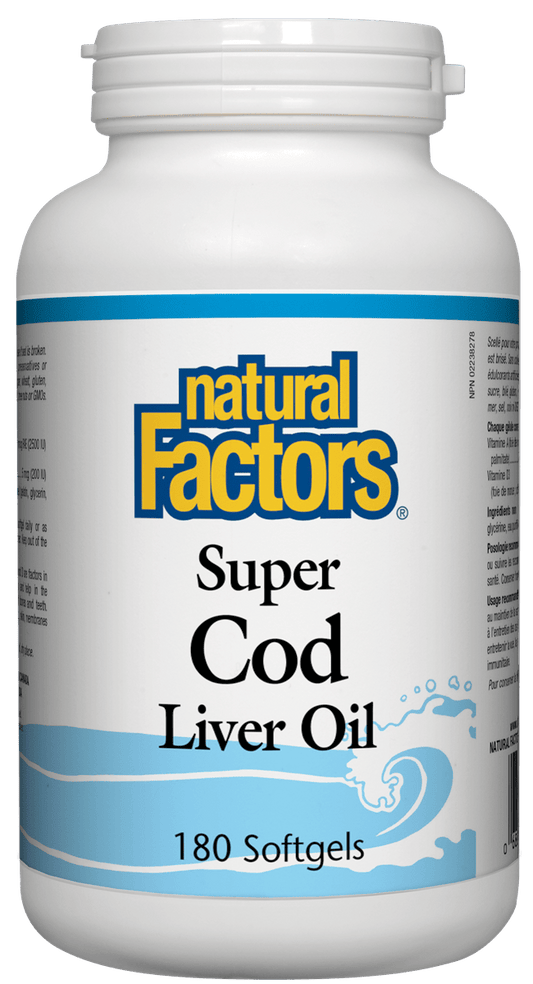 Natural Factors Super Cod Liver Oil 180 Softgels