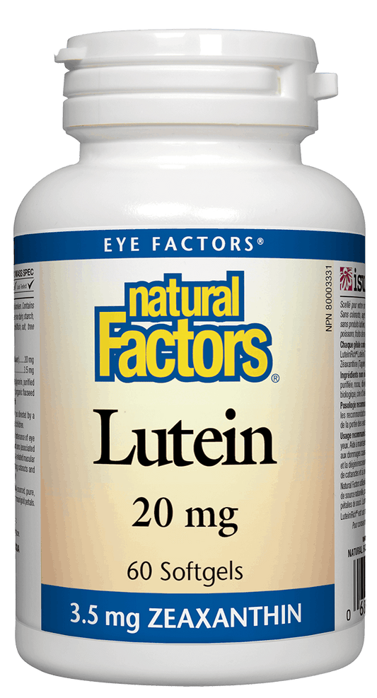 Natural Factors Lutein 20mg 60 Softgels