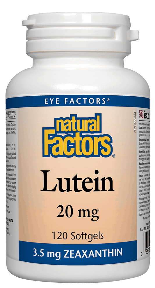 Natural Factors Lutein 20mg 120 Softgels