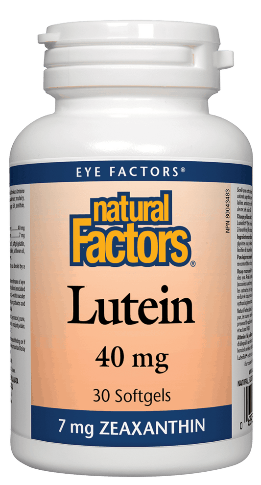 Natural Factors Lutein 40mg 30 Softgels