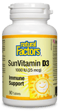 Natural Factors SunVitamin D3 Tablets 1000IU 90 Tablets