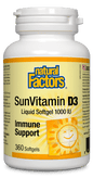 Natural Factors SunVitamin D3 1000IU 360 Softgels