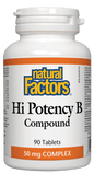 Natural Factors Hi Potency B Complex 50mg 90 Tablets