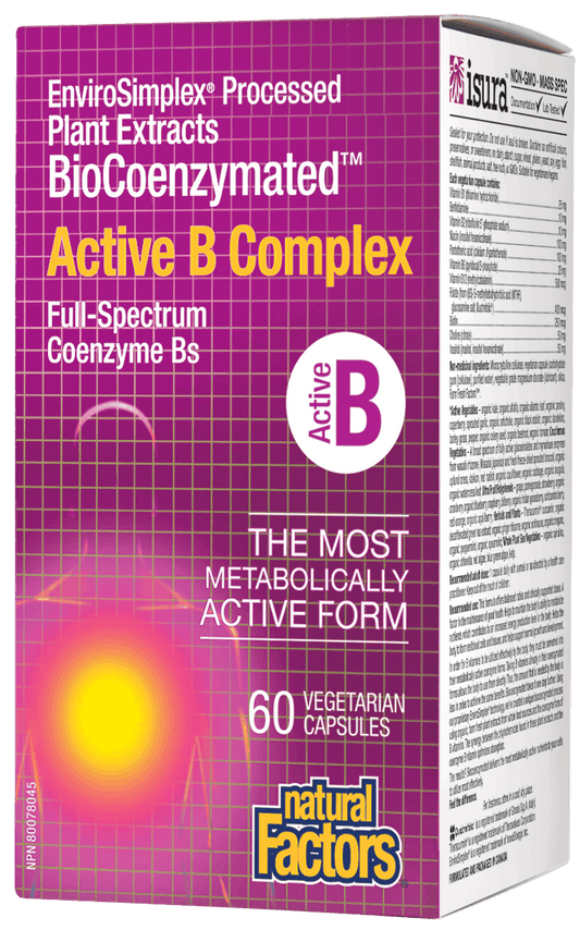 Natural Factors BioCoenzymated Active B Complex 60 V-Capsules