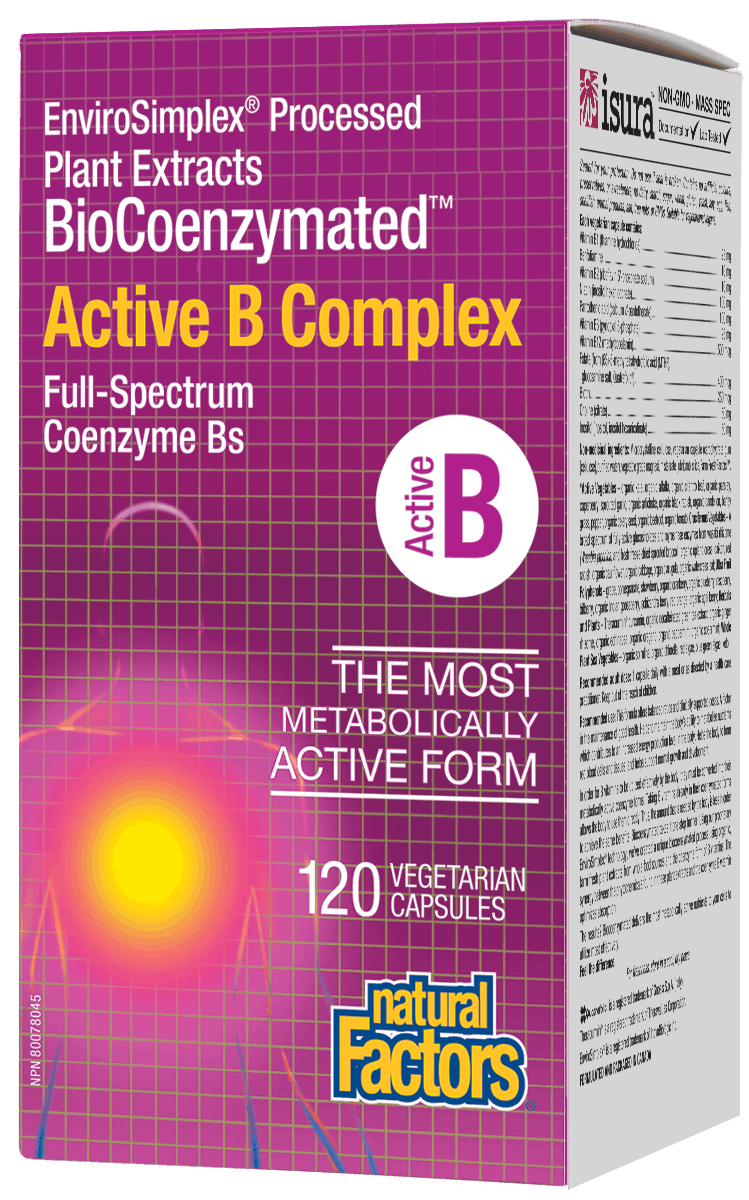 Natural Factors BioCoenzymated Active B Complex 120 V-Capsules