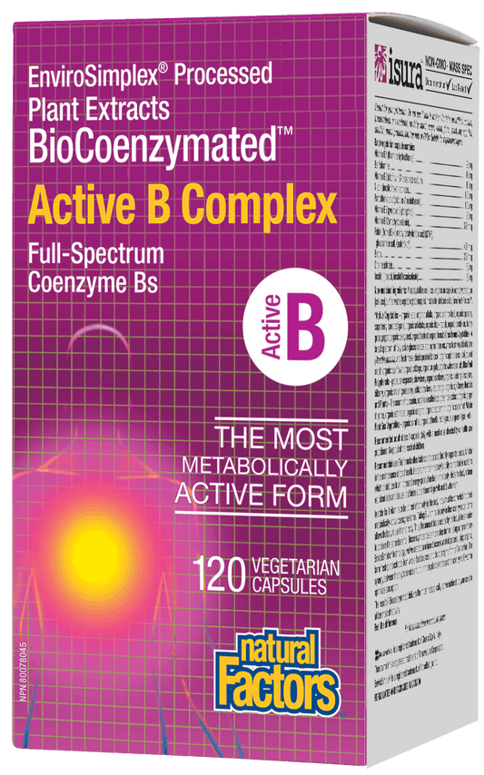 Natural Factors BioCoenzymated Active B Complex 120 V-Capsules