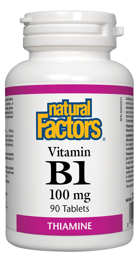 Natural Factors Vitamin B1 100mg 90 Tablets