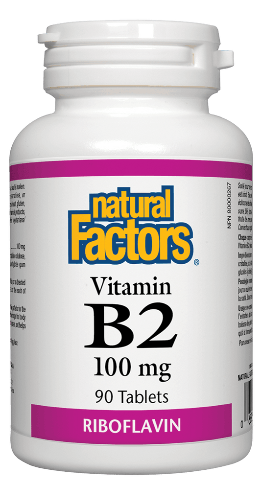 Natural Factors Vitamin B2 100mg 90 Tablets